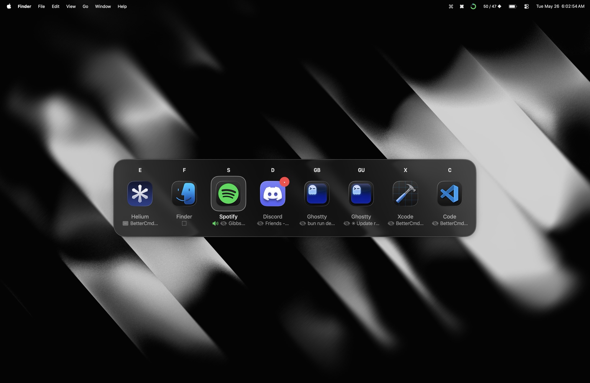 Grid of app icons